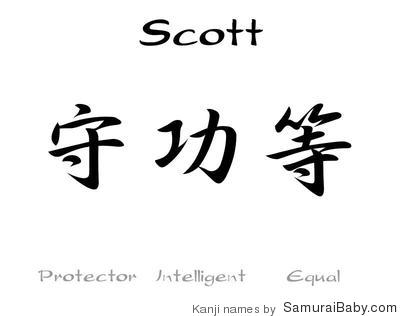 This is Scott in Kanji symbols January 13 2011 Rate It 000 0Votes 